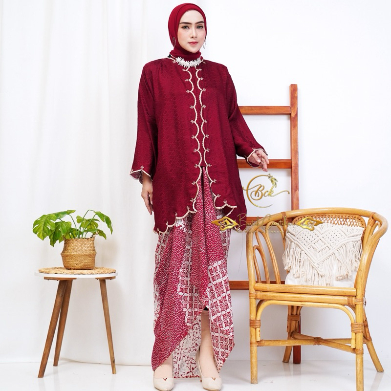Tunik Nadine Bordir_ Batik.cantikuu | Tunik Viscos | Tunik Bordir |