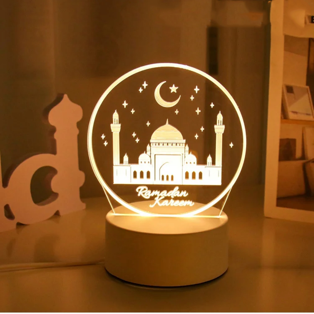 TERBARU Lampu 3D LED LEBARAN IDUL FITRI 2025, lampu tidur karakter I LOVE YOU / SARANGHAE / LAFADZ A