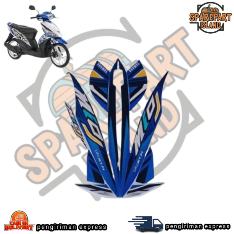 STRIPING MOTOR MIO J BIRU - STIKER MIO J BIRU