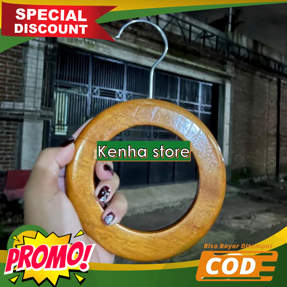 HANGER KAYU BULAT - HANGER HIJAB - HANGER KAYU - HANGER BULAT - HANGER HIJAB PARIS