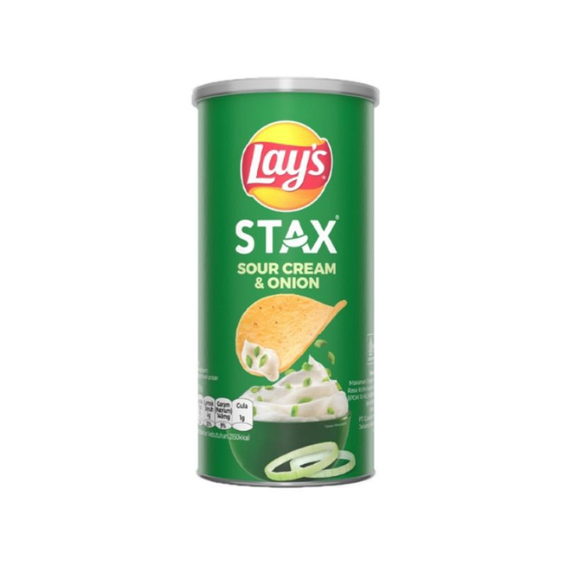 

Lay's Stax keripik kentang rasa Sour cream & Onion 70 gram