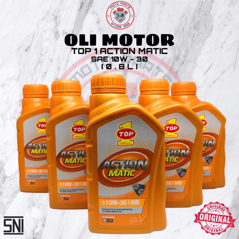 OLI MESIN MOTOR MATIC TOP 1 MATIC SAE 10W-30 0.8 Liter