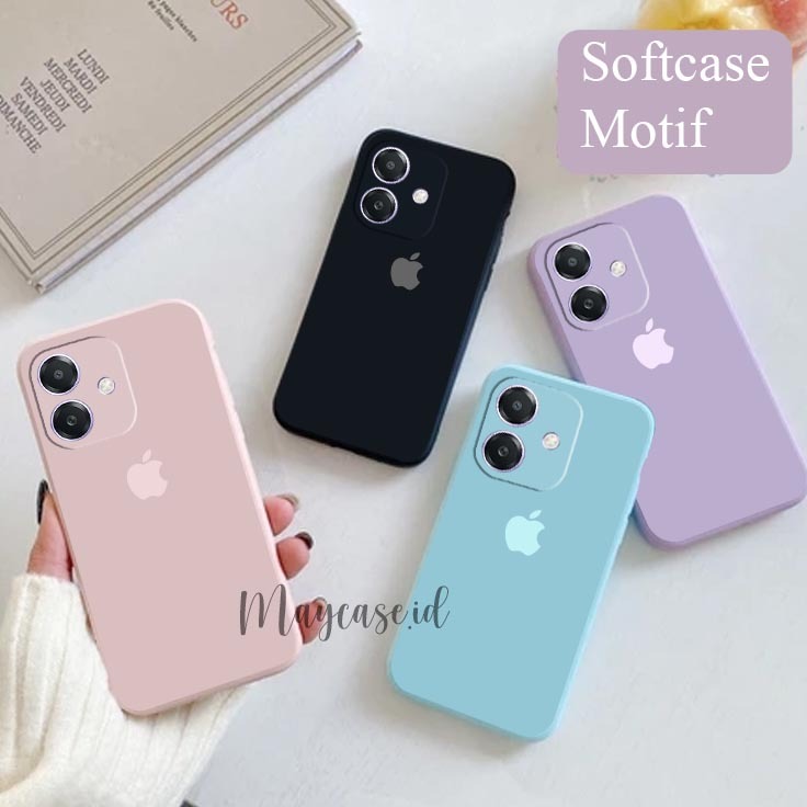 Softcase Square Edge Silikon Motif UV For Oppo A18 A38 A3X A3 NFC A77S A57 2022 Kesing HP Motif Lucu