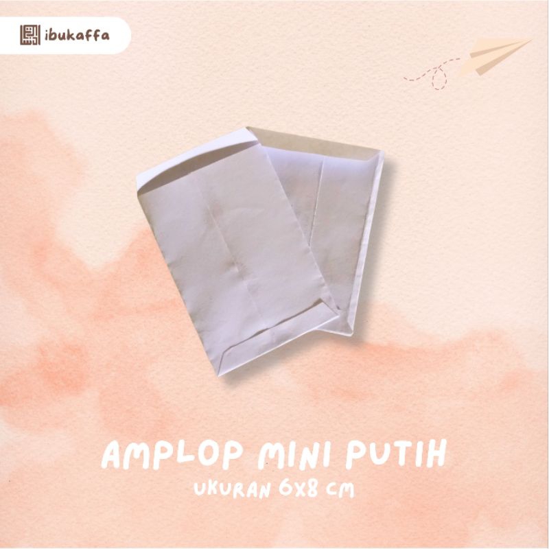 

Amplop Mini Putih | Amplop Kecil uk 6x8cm