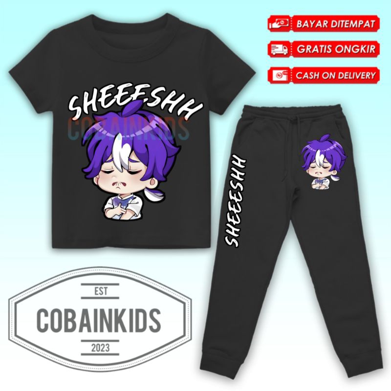 (BISA COD) Setelan Kaos Anak ML Mobile Legend EMOTE Set Baju dan Celana Jogger ANAK MOBILE LEGEND FR