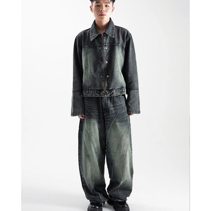 [ ORIGINAL ] CATHA SNOW WASHED BAGGY JEANS