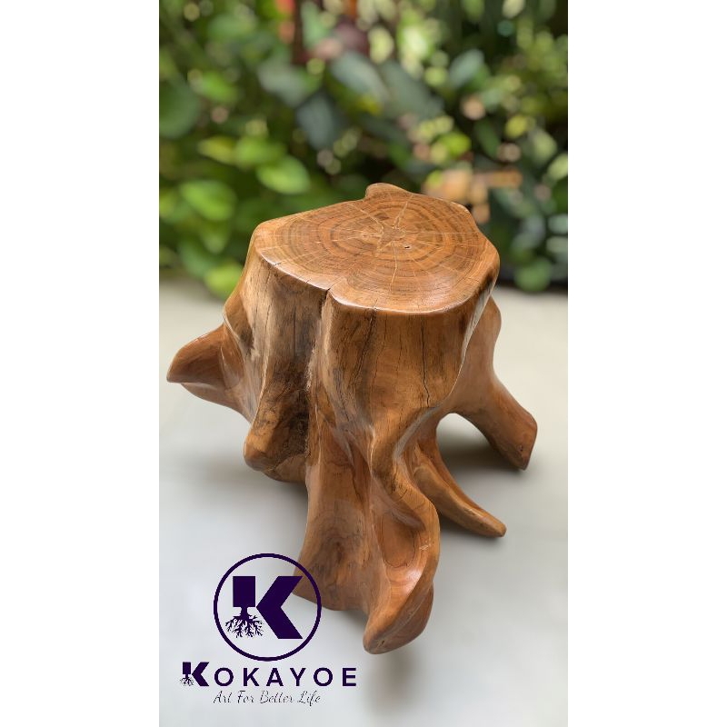 Stool Akar Jati / Stool Jati / Kursi Antik / Stool Aesthetic