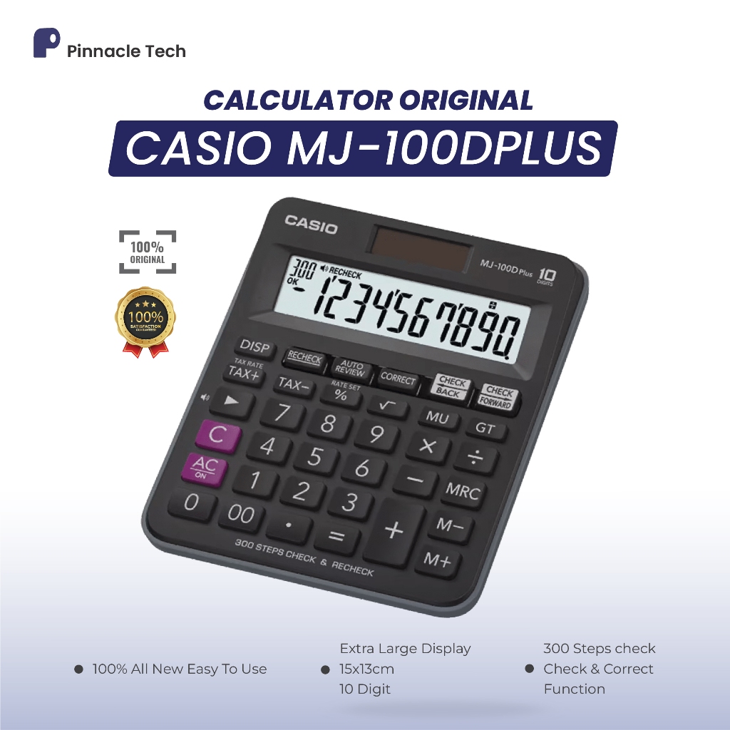 

Kalkulator Casio MJ 100D Plus 10 Digit Check Correct Original Garansi Resmi