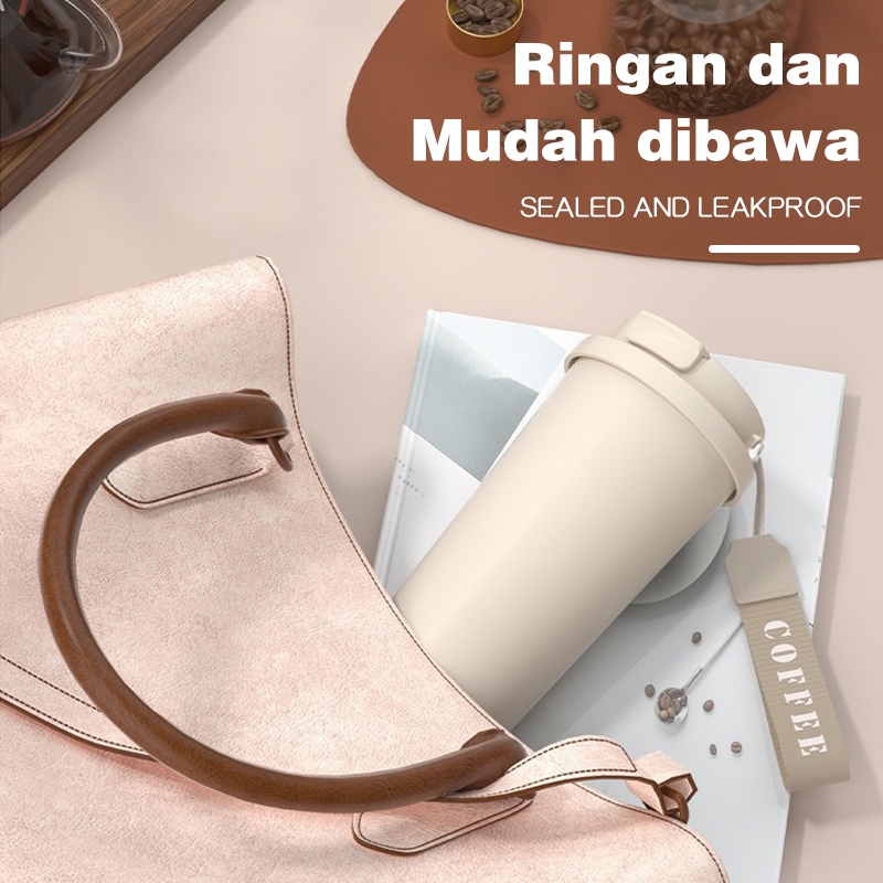 asad CODTumbler Kopi Kenangan 530ml Portable Botol Minum Tumbler Termos Mug Coffee Stainless Coffee