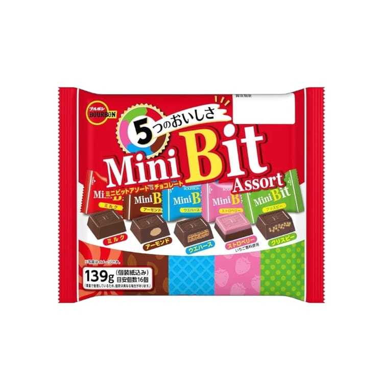

Bourbon Mini Bit Assort Chocolate 139g (16pcs) original japan