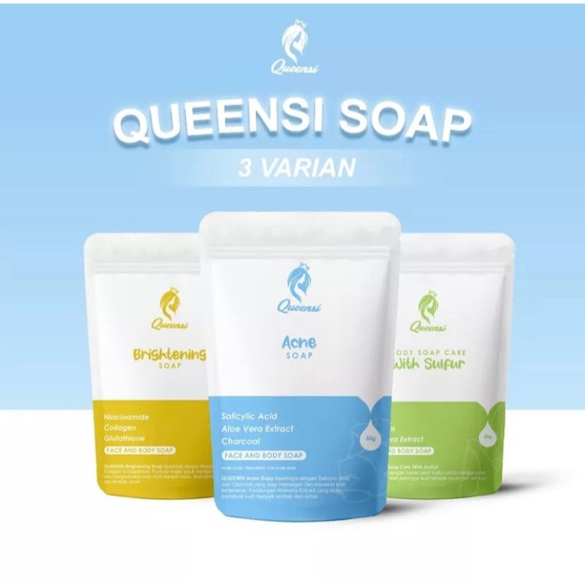 Queensi soap / sabun queensi Bpom Original queensi brigtening queensi acne queensi with sulfur