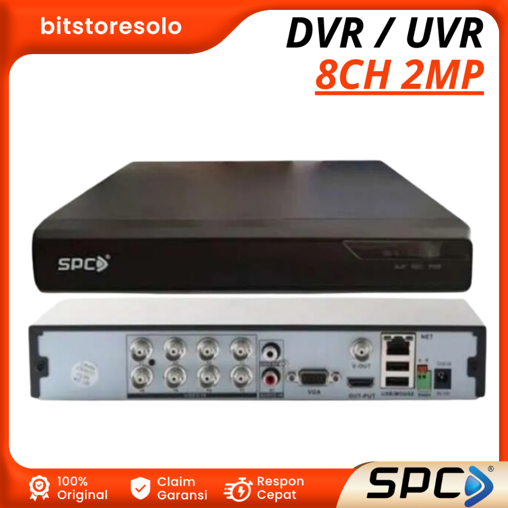 DVR UVR Video Recorder SPC 8Channel 2MP