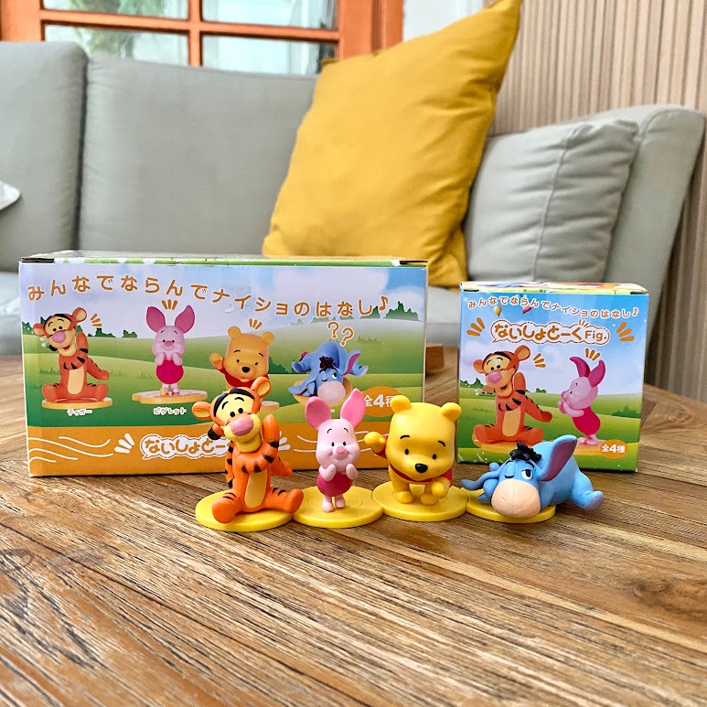 Figure Miniatur Karakter Kartun Pooh Piglet Mainan Anak Satuan Cake Topper Hiasan Kue Ulang Tahun Bi