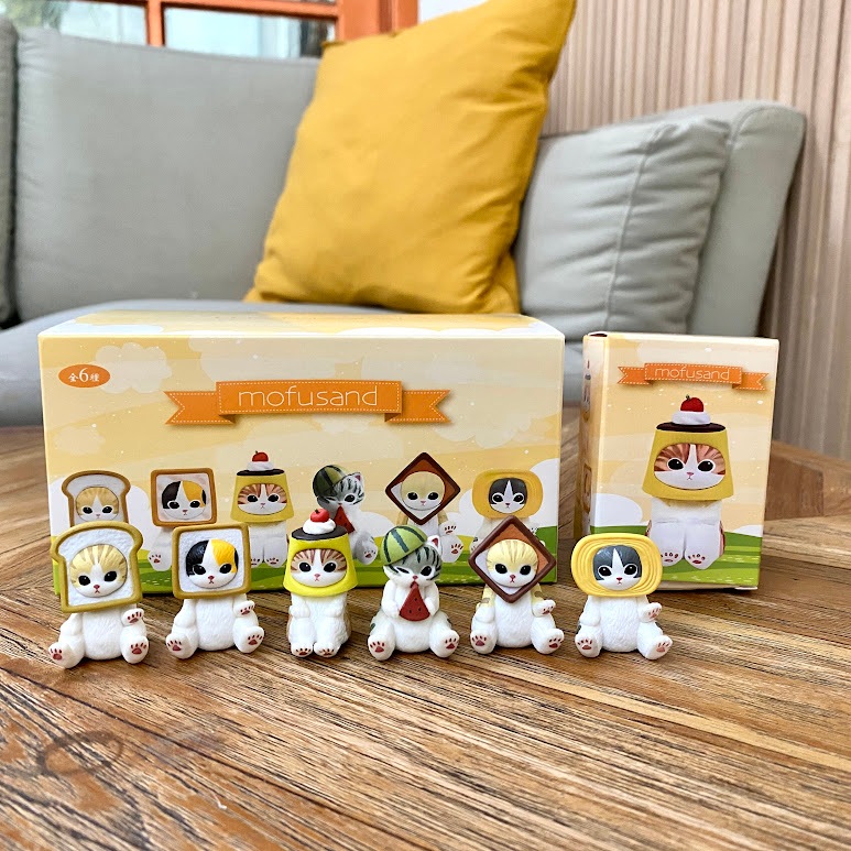 Figure Miniatur Karakter Mofusand Bread Roti Set Topper Cake Kue Hiasan Kue Ulang Tahun Birthday Cla
