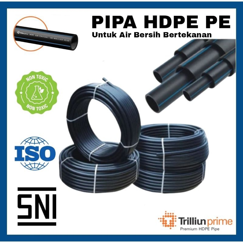 Pipa HDPE 1” inch Selang HDPE Hitam