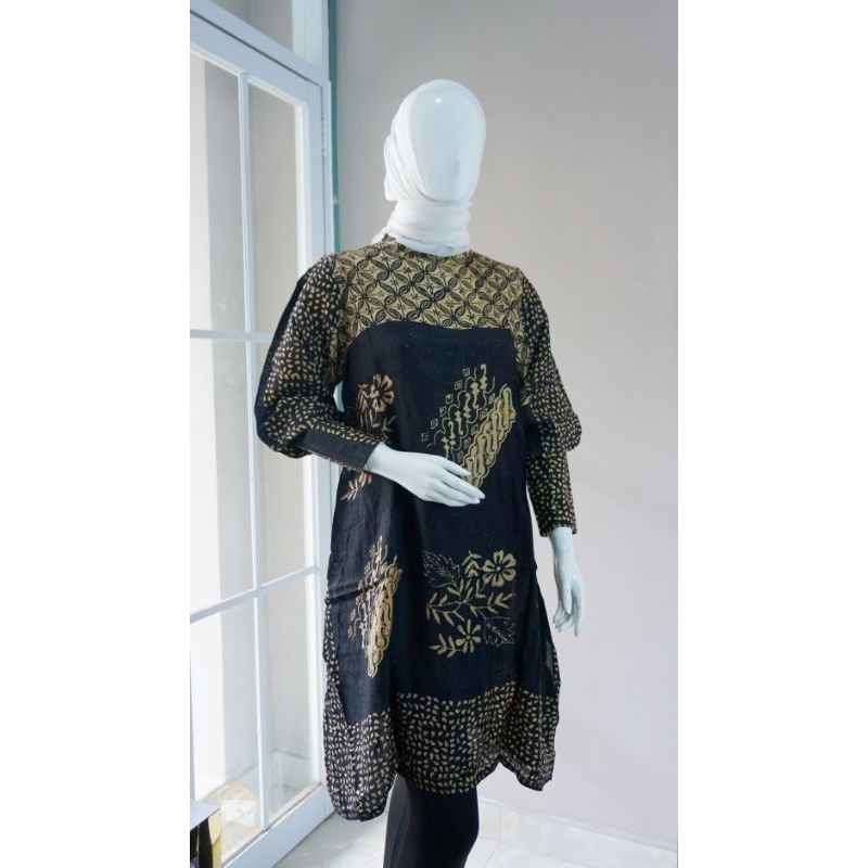 TUNIK VISCOS MOTIF ETHNIC TUNIK FORMAL KANTOR MOTIF BATIK
