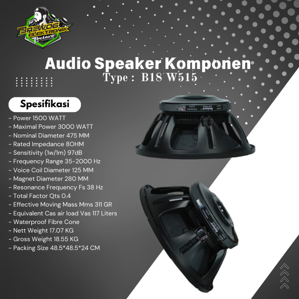 Speaker Betavo 18 inch B18-W515