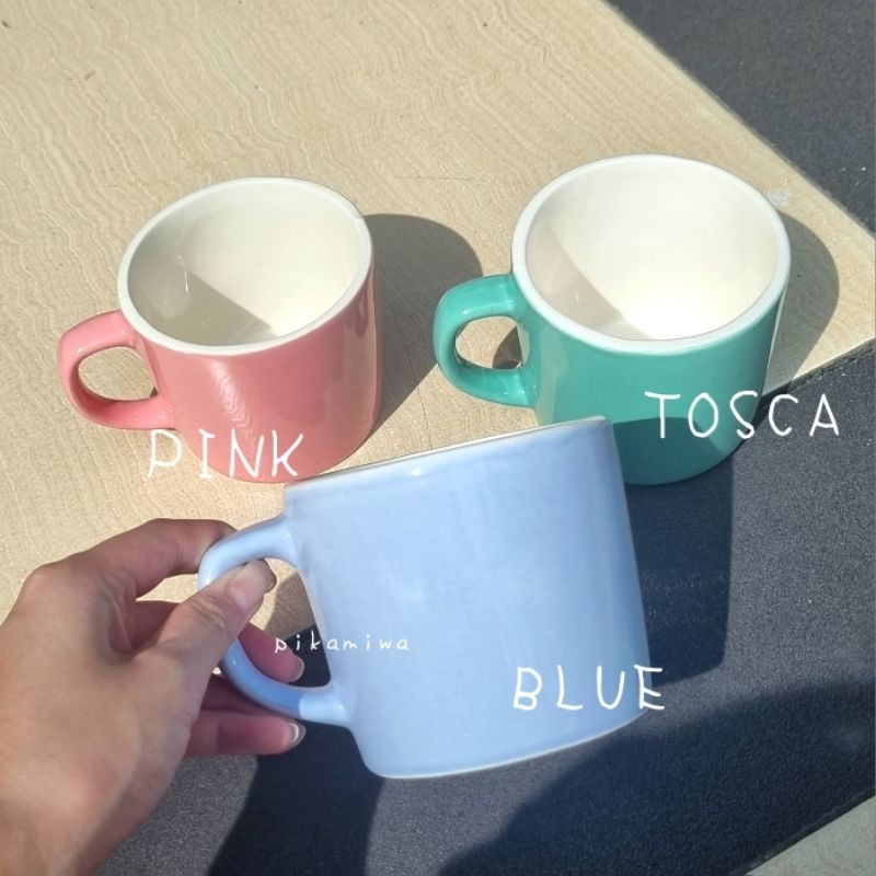 MUG JOSH KERAMIK PINK WHITELINE mug keramik cantik mug lucu mug polos mug pastel mug pinterest