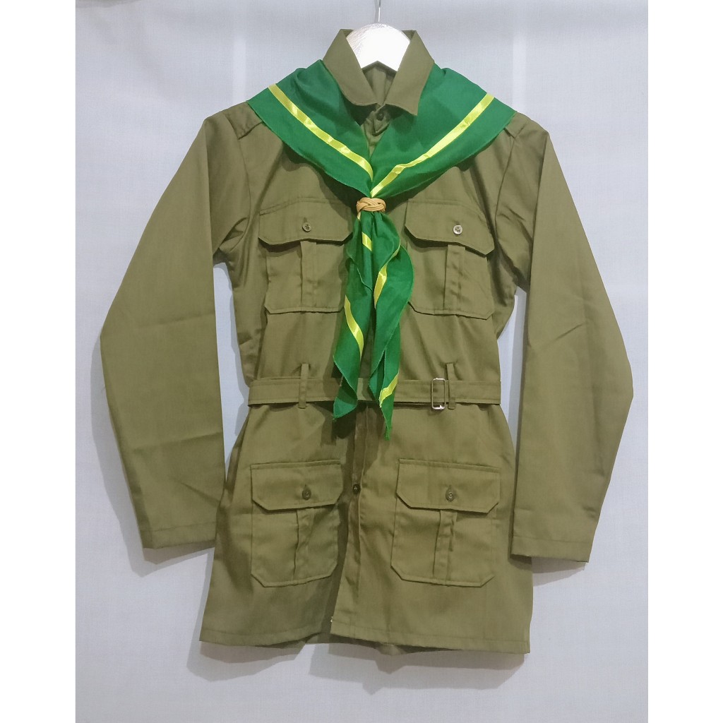 Salino Seragam HW Muhammadiyah Putri SD Polos Hasduk Pita Kuning Baju Seragam HW SD Anak Perempuan S
