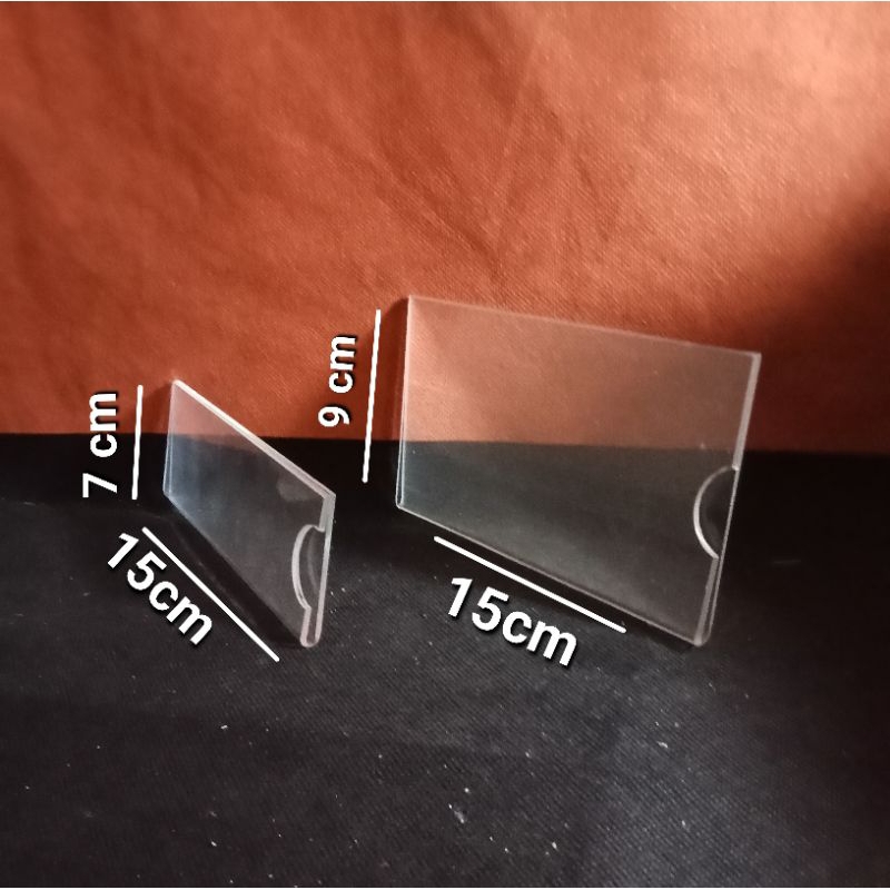 

akrilik name taq/papan nama tempel uk 7x 15 cm / 9 x 15 cm tebal 2 mm