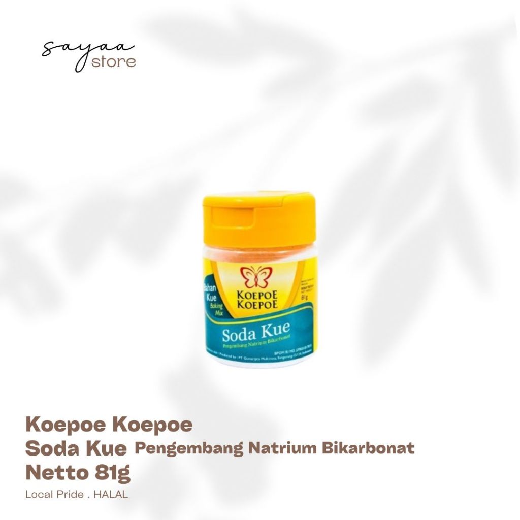 

Koepoe Koepoe Soda Kue Pengembang Natrium Bikarbonat Bahan Kue baking Mix 81g