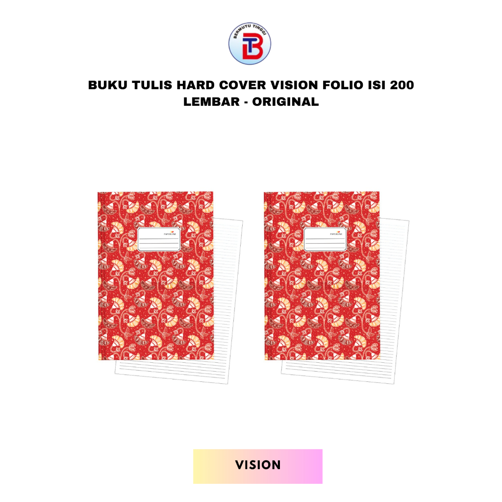 

Buku Tulis Hard Cover Vision Folio Isi 200 Lembar - Original