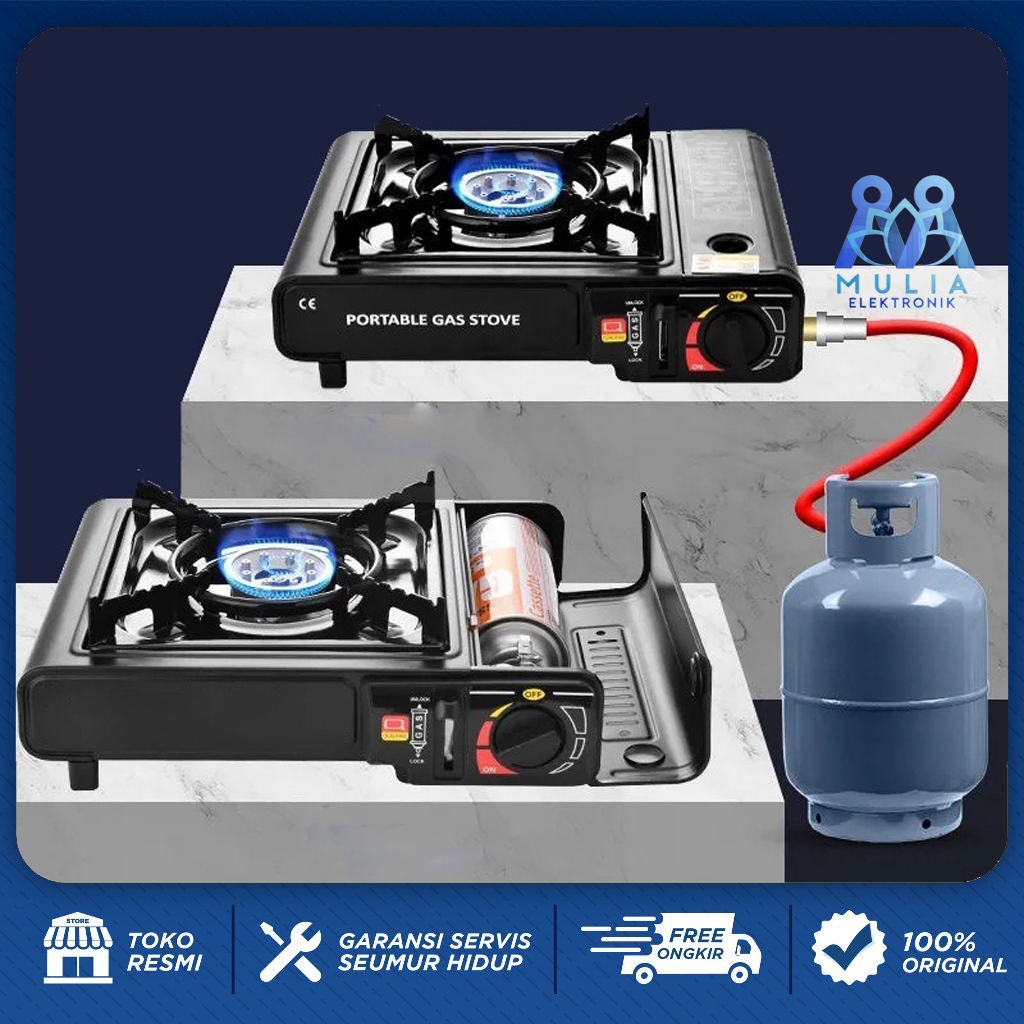 (READY) KOMPOR PORTABLE WELHOME / WELHOME WKP-001 KOMPOR GAS PORTABLE / WELHOME PAKET GAS PORTABLE
