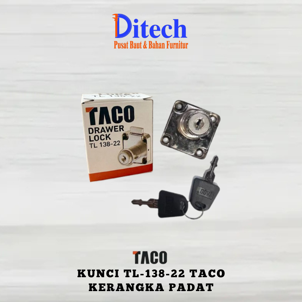 ☑️KUNCI TL-138-22 TACO/KUNCI LACI/KUNCI LEMARI