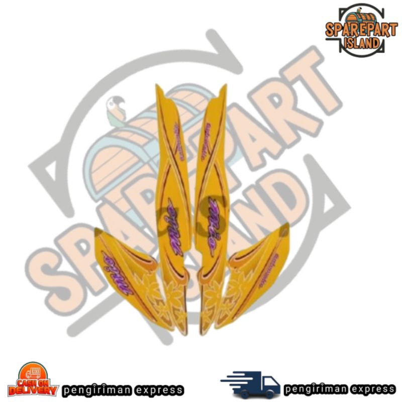 STRIPING MOTOR MIO SPORTY KUNING - STIKER MIO SPORTY KUNING