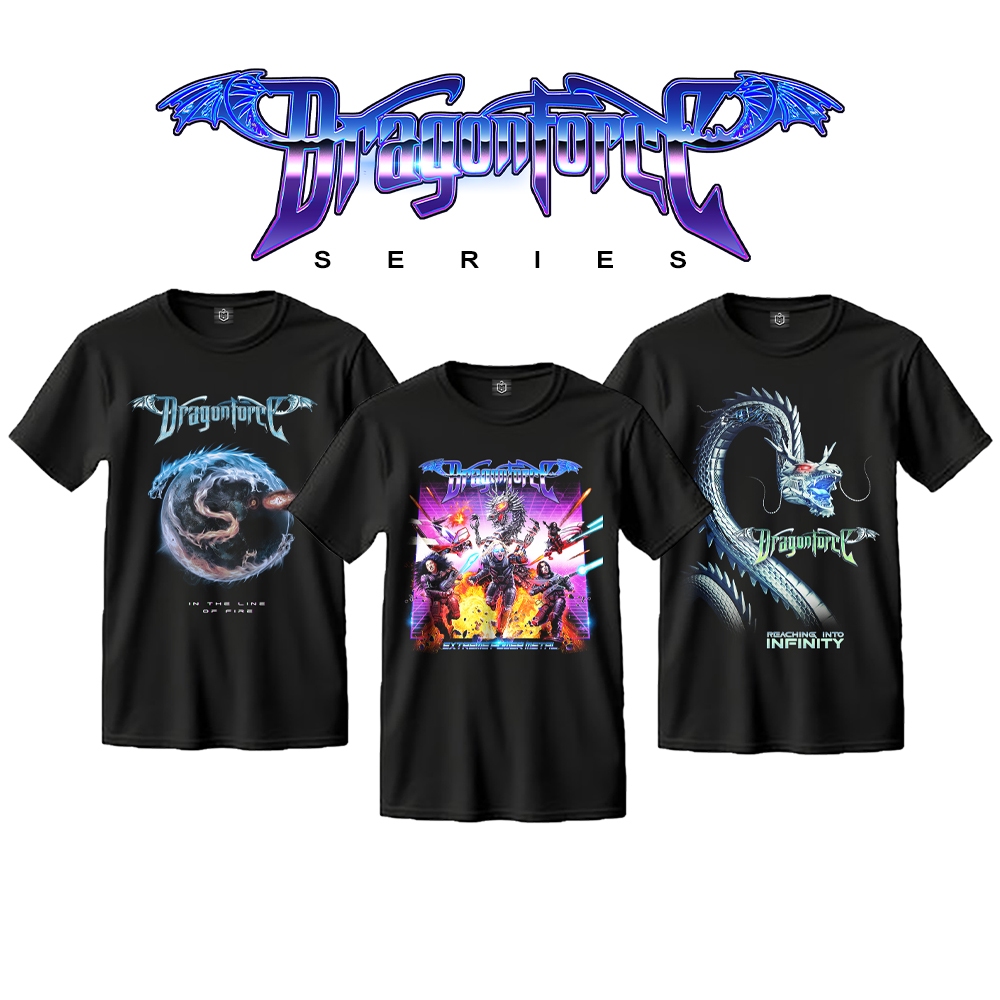 Kaos Distro Band Metal Dragonforce DF T Shirt Cotton Combed 24s Premium