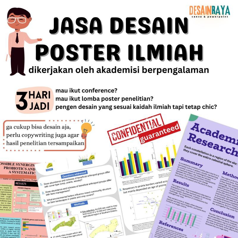 Jasa Desain Poster Ilmiah Penelitian Riset
