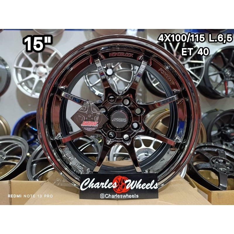 VELG SSW CE28 RING 15 BLACK CHROME