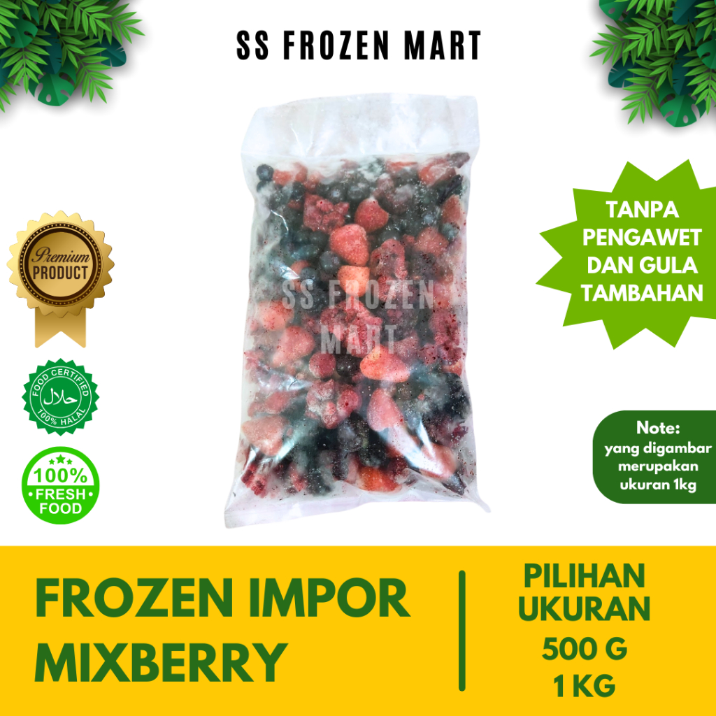 

Frozen Mixberry Import/Mixberi beku impor - 500g/1kg