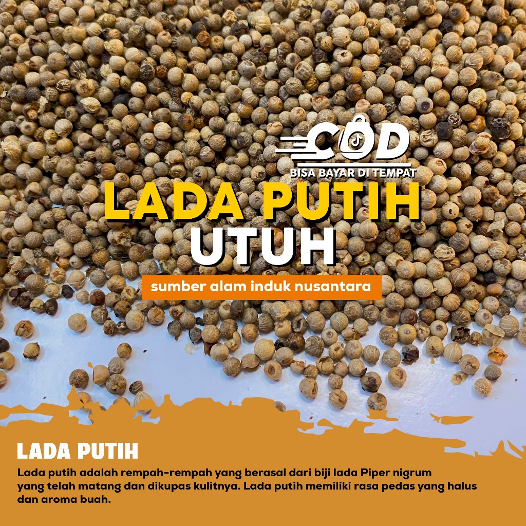 

Biji lada putih 100gr / White pepper / Rempah