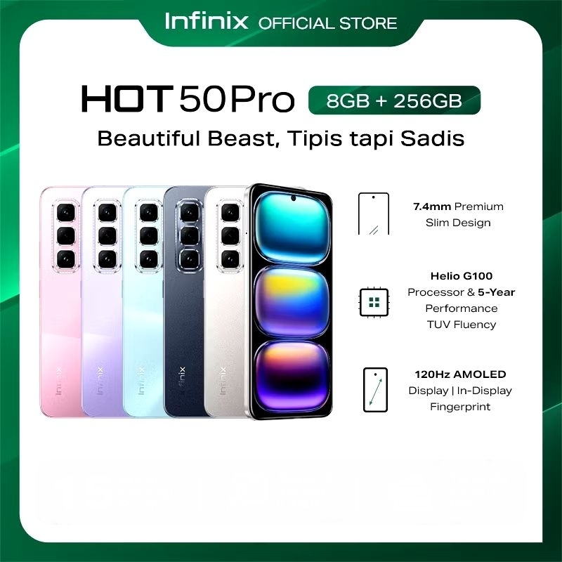 HP INFINIX HOT 50 PRO RAM 8/256GB GARANSI RESMI