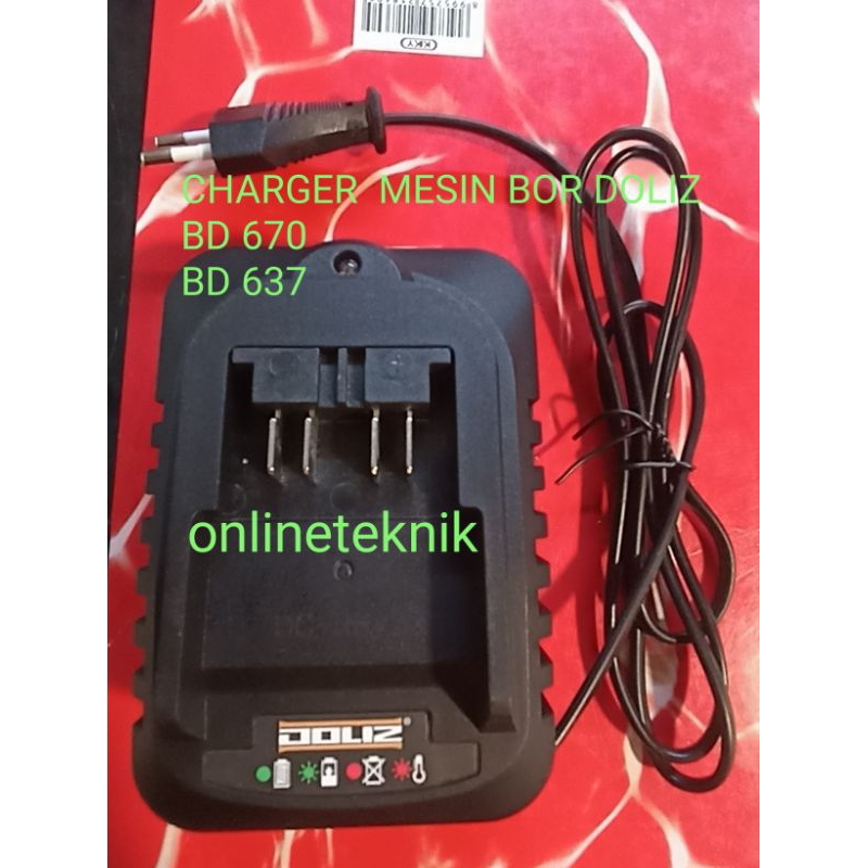 CHARGER BD670 BD637 UNTUK MESIN BOR BATERY DOLIZ TYPE BD670 BD637