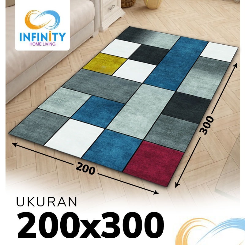 Karpet Ruang Tamu Besar 200x300 Premium | Karpet Permadani Eropa Modern