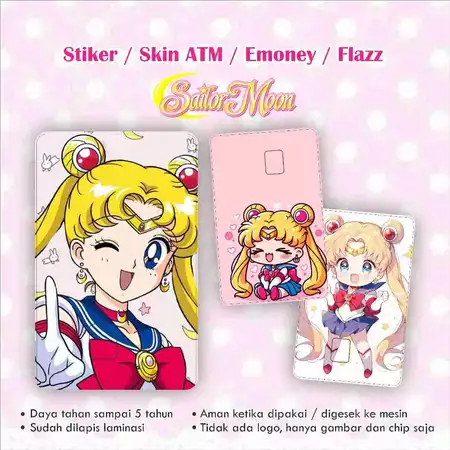 

Stiker ATM Sailor Moon / Garskin / Skin Kartu ATM / Emoney / Flazz