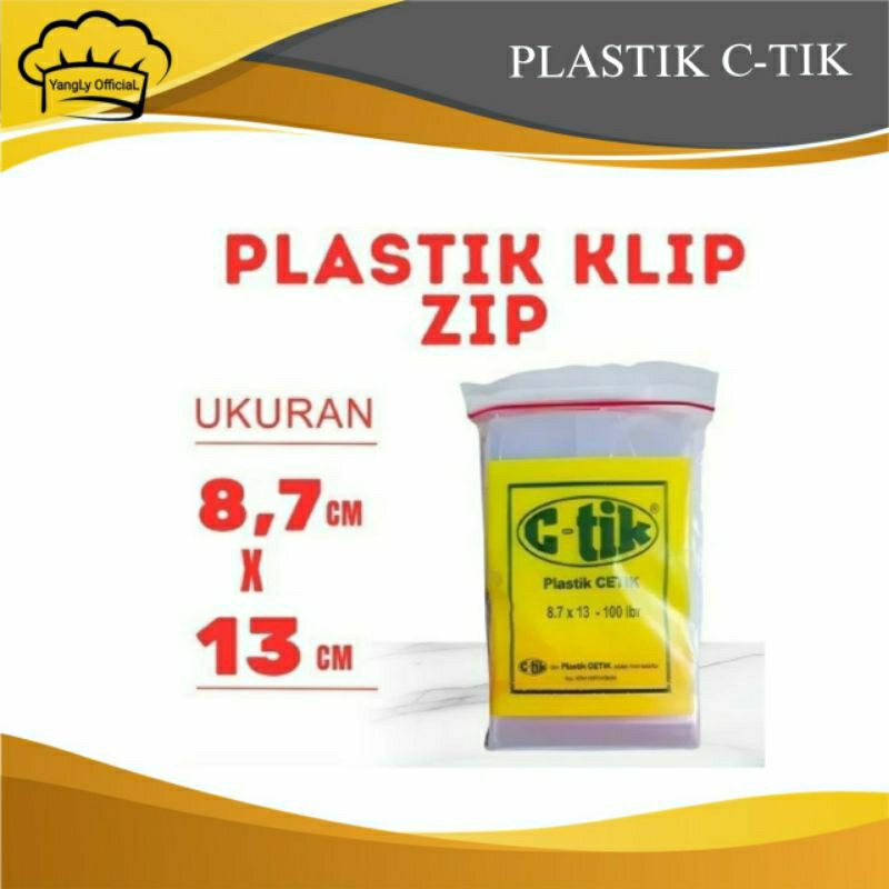 Plastik Klip C-Tik 8,7x13 / Grosir Ecer