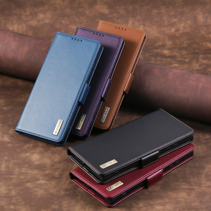 CASEWIN C1 Flip Leather Case for Vivo Y21 Y33s Y33t