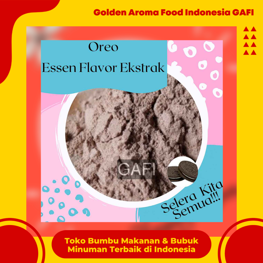 

GAFI Food Bubuk Cookies & Cream Pure Efe Murni Essen Flavour Ekstrak 500 Gram Serbuk Pure Plain Essence Flavor Extract Powder 1/2 Kg