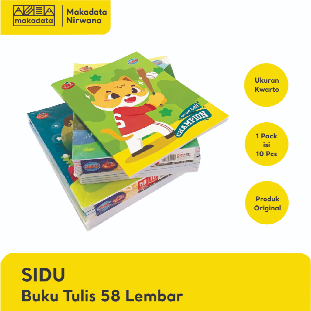 

SIDU BUKU TULIS 58 LEMBAR (1 PACK)