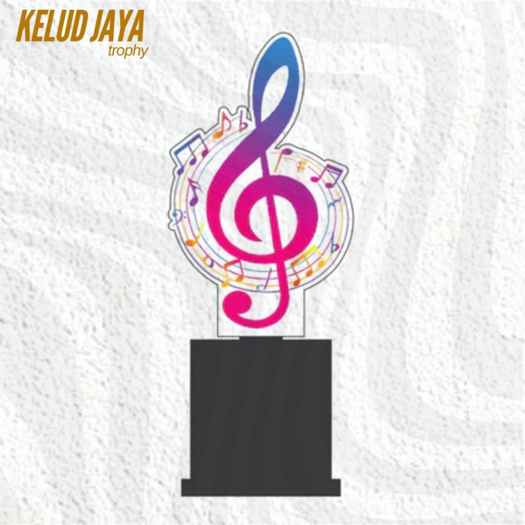 Piala Mic Piala Menyanyi Piala Nada Piala Musik Piala Musik Akrilik Custom