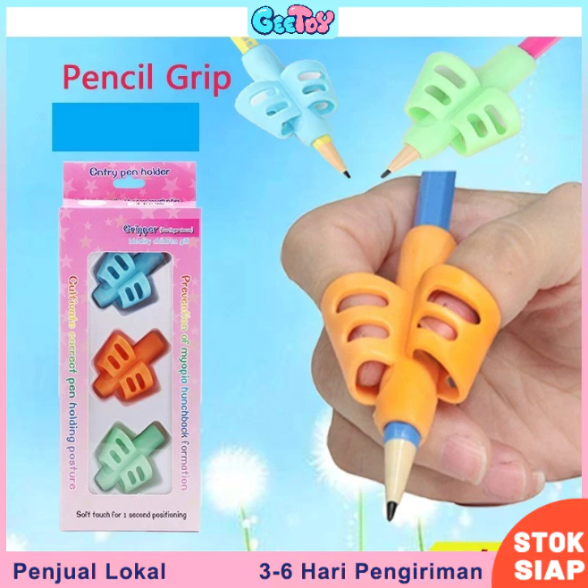 

Alat Koreksi Menulis Anak-anak, Silika Lembut Menangkap Pena Memegang Mainan Pendidikan Untuk Anak 3 Buah/set