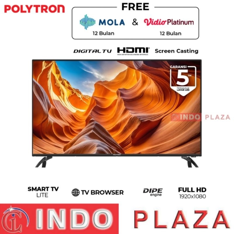 TV POLYTRON 40 / 39 Inch SMART LITE DIGITAL PLD-40CV8969 (KHUSUS MEDAN)