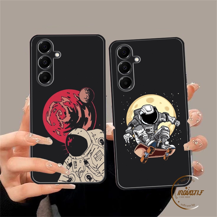 Softcase Motif Astronot [M10] For All Type Smartphone - Case Mewah - Silikon Hp - Case Smartphone