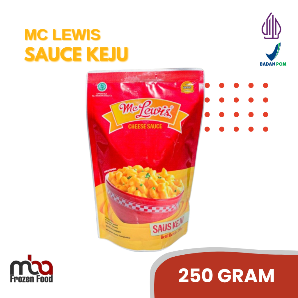 

Cheese Sauce / Saus Keju Mc Lewis 250Gr /Keju /Sauskeju /Cheese /Sauce /Saos /Dressing /Salad /Bakaran /Sate /Topping /Mayonnaise /Cocolan /Saos /Bumbu /Masakan