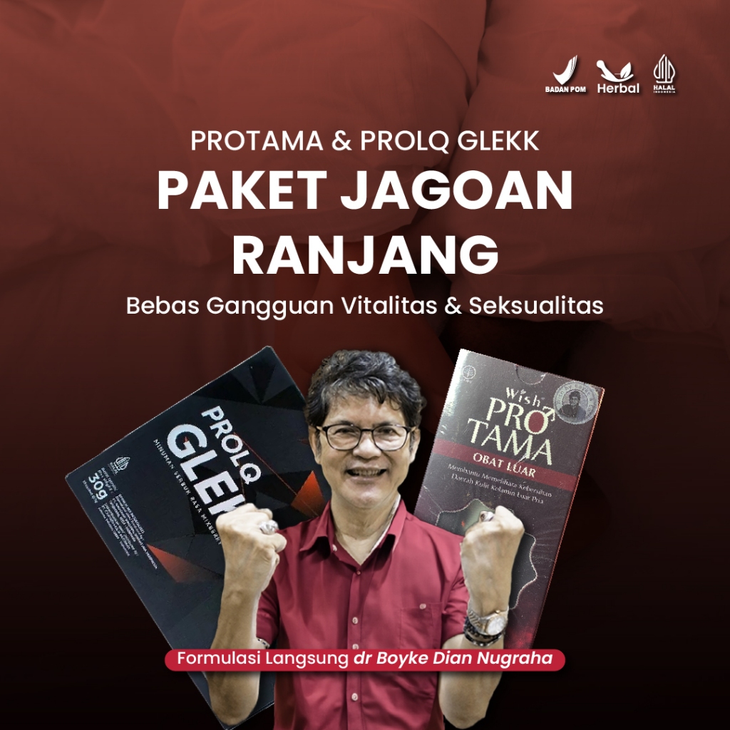 PAKET JAGOAN RANJANG Obat Kuat Wish Prolq Glekk & Wish Protama dr. Boyke Dian Nugraha -  Asli