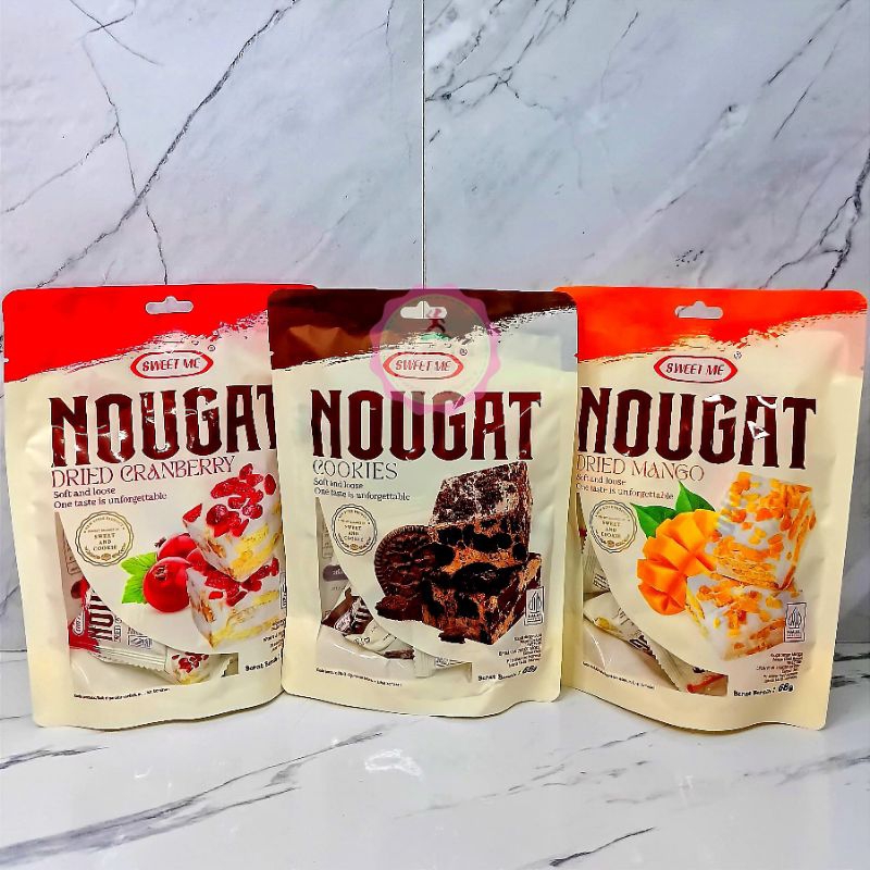 

Sweet Me Nougat Dried Cranberry Cookies 68gr / Snack Kue Cake Nougat