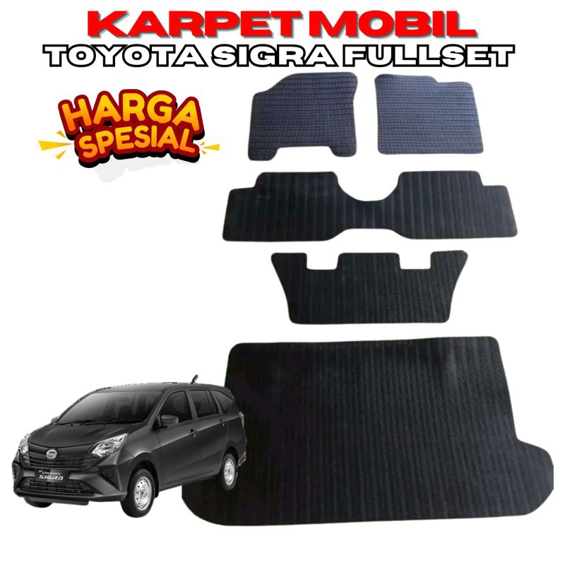 KARPET MOBIL DAIHATSU SIGRA FULL SET ALAS KAKI MOBIL DAIHATSU SIGRA FULL SET